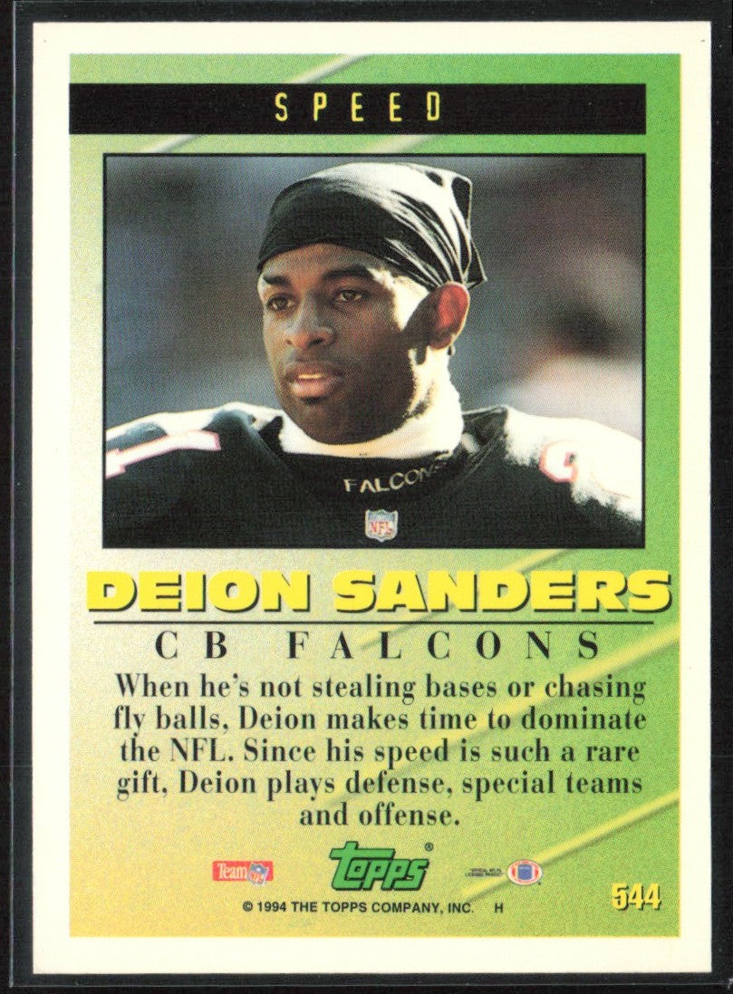 Deion Sanders 1994 Topps Tools of the Game #544 Atlanta Falcons