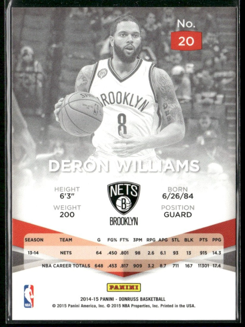 Deron Williams 2014 Donruss Elite Blue /99 #20 Brooklyn Nets