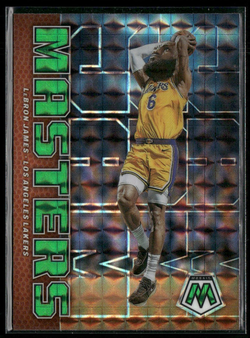 LeBron James 2023 Panini Mosaic Jam Masters Green #1 Los Angeles Lakers