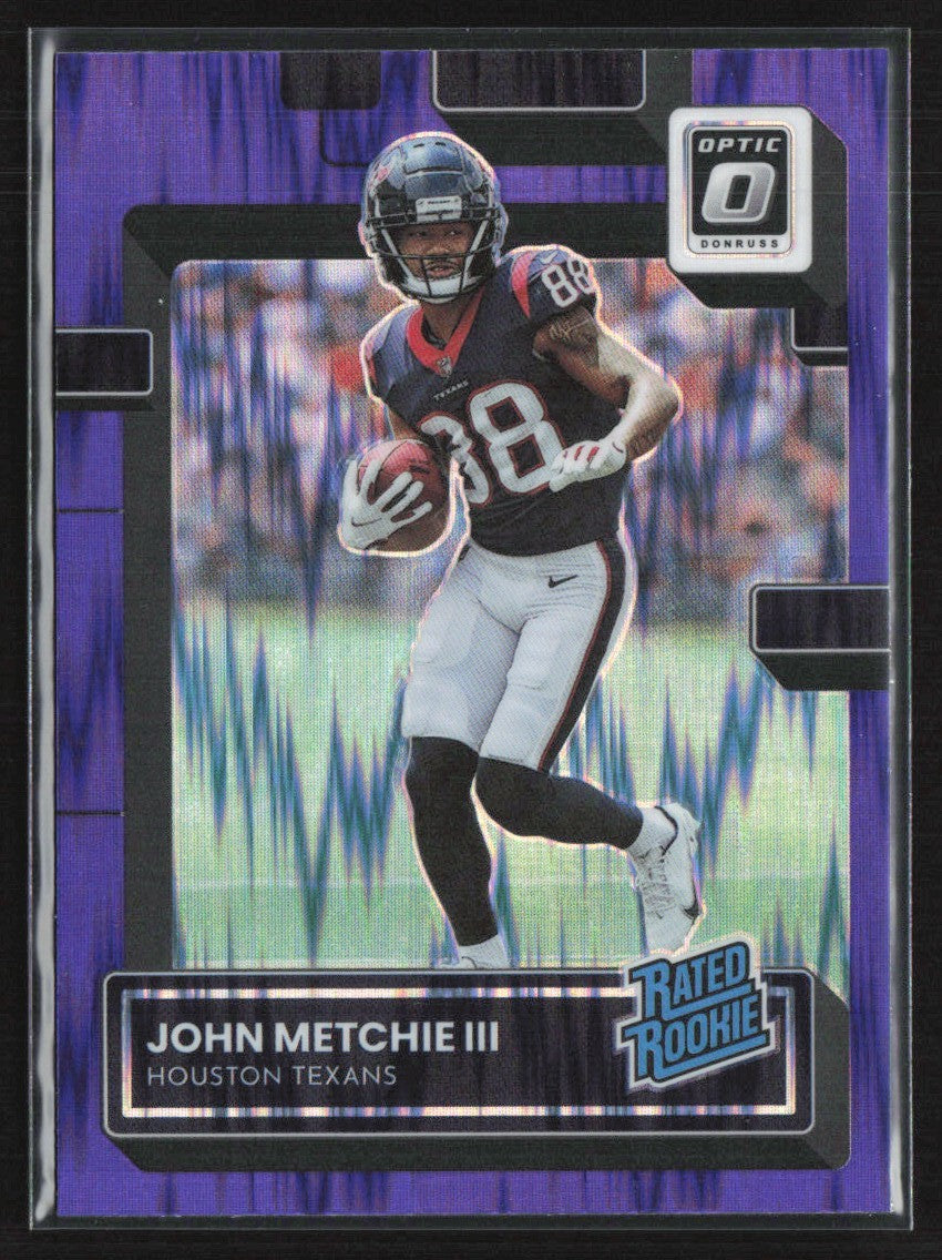 John Metchie III 2022 Donruss Optic Purple Shock RC #217 Houston Texans
