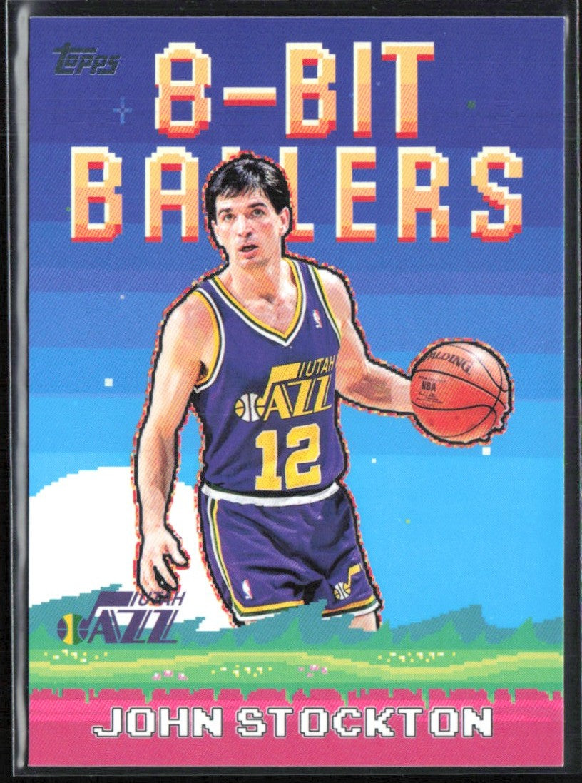 John Stockton 2025 Topps 8-Bit Ballers #8B-24 Utah Jazz