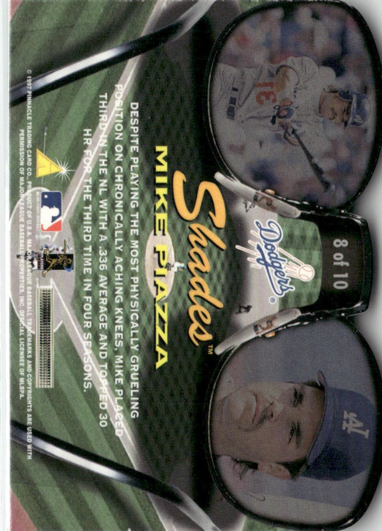 Mike Piazza 1997 Pinnacle Shades #8 Los Angeles Dodgers
