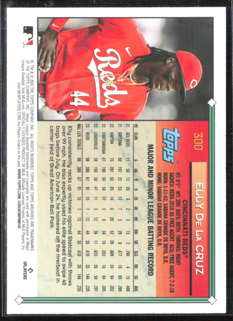 Elly De La Cruz 2024 Topps Archives RC #300 Cincinnati Reds