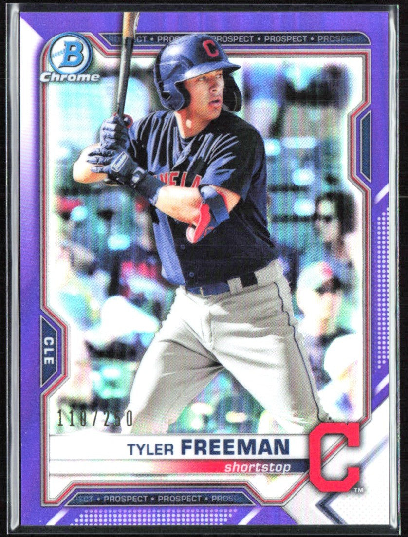 Tyler Freeman 2021 Bowman Chrome Purple Refractor /250 #BCP-119