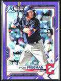 Tyler Freeman 2021 Bowman Chrome Purple Refractor /250 #BCP-119