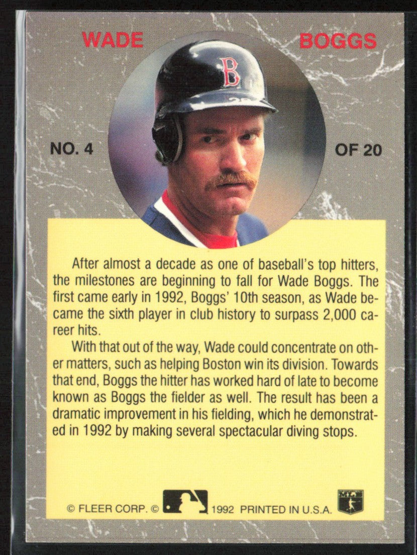 Wade Boggs 1992 Fleer Ultra All-Stars #4 Boston Red Sox