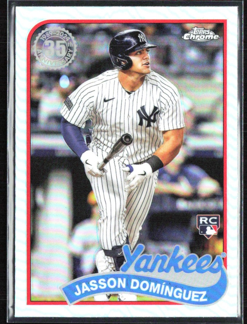 Jasson Dominguez 2024 Topps Chrome 1989 Design RC #89CB-12 New York Yankees