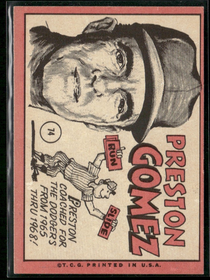 Preston Gomez 1969 Topps #74 San Diego Padres
