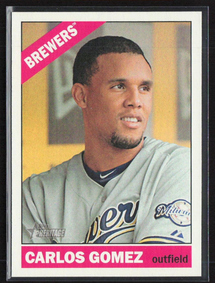 Carlos Gomez 2015 Topps Heritage SP #482 Milwaukee Brewers