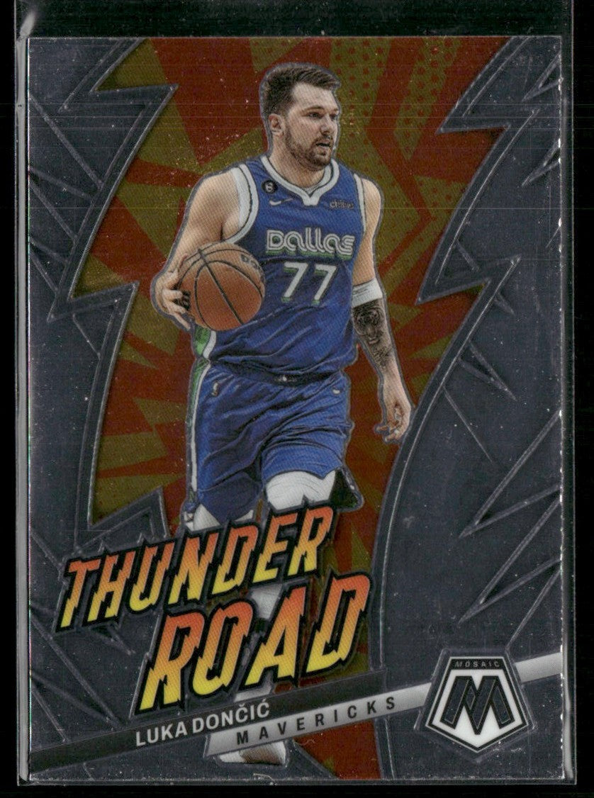 Luka Doncic 2022 Panini Mosaid Thunder Road #9 Dallas Mavericks