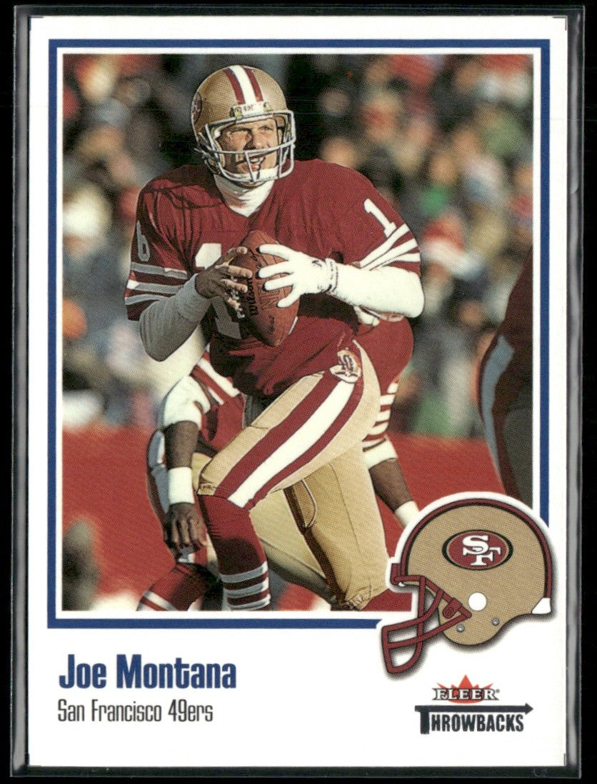 Joe Montana 2002 Fleer Throwbacks #46 San Francisco 49ers