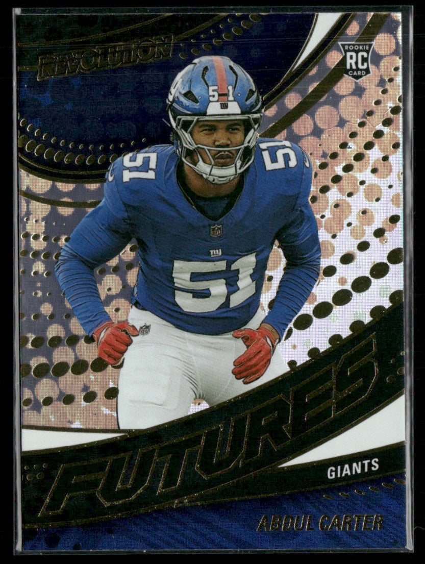 Abdul Carter 2025 Panini Revolution Futures RC #17 New York Giants
