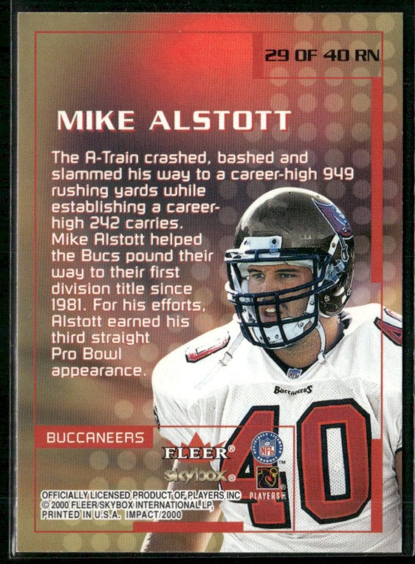 Mike Alstott 2000 Fleer Impact Rewind #29 Tampa Bay Buccaneers