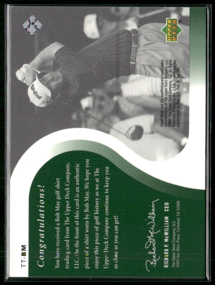 Bob May 2001 Upper Deck Tour Threads #TT-BM
