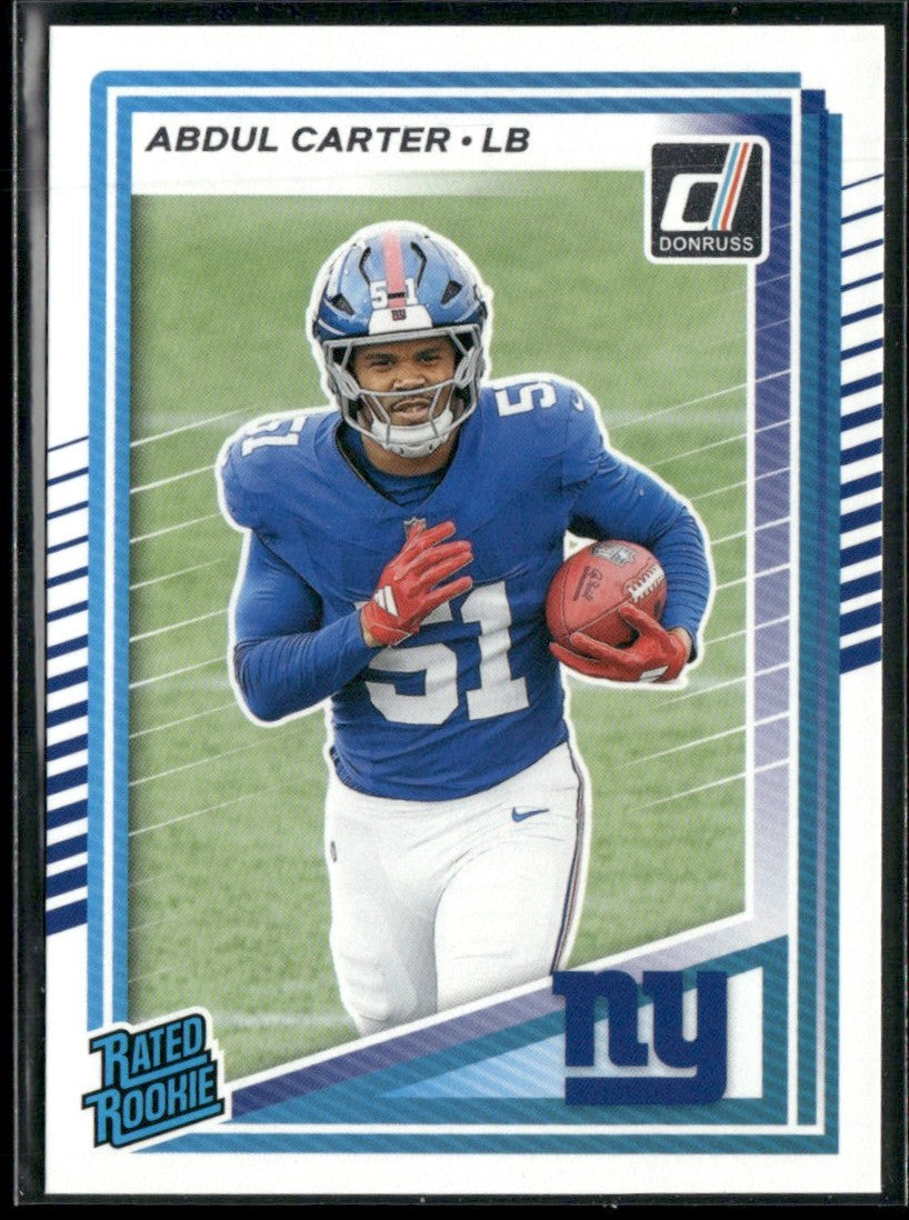 Abdul Carter 2025 Panini Donruss RC #315 New York Giants
