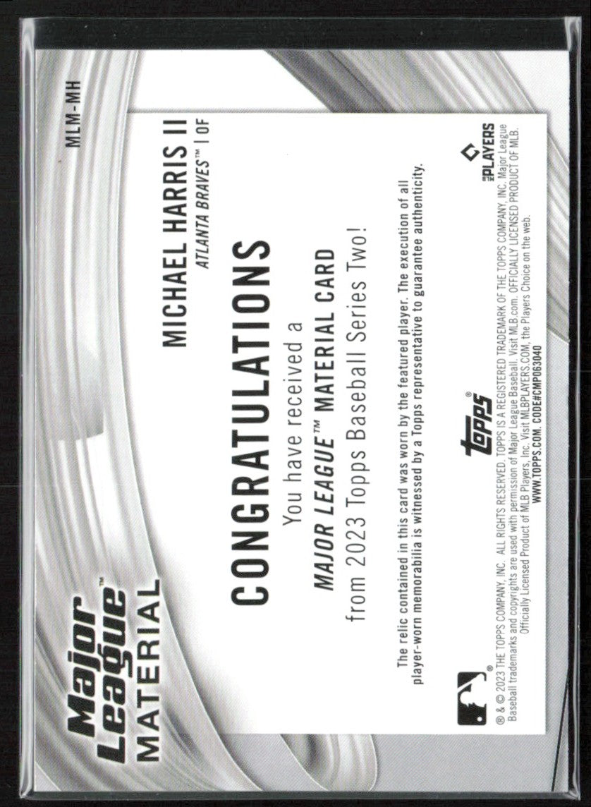 Michael Harris II 2023 Topps Major League Material RC Jersey #MLM-MH
