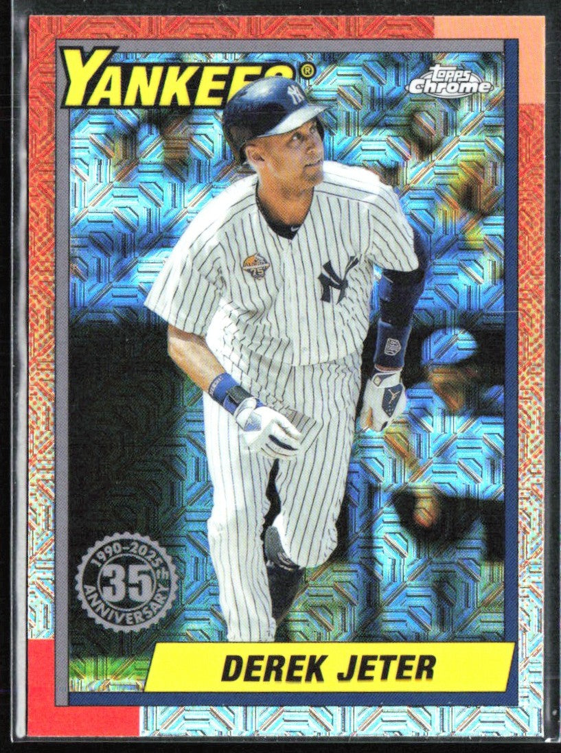 Derek Jeter 2025 Topps Chrome 1990 Silver Pack #T90C-5 New York Yankees