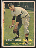 Bobby Gene Smith 1957 Topps RC #384 St. Louis Cardinals