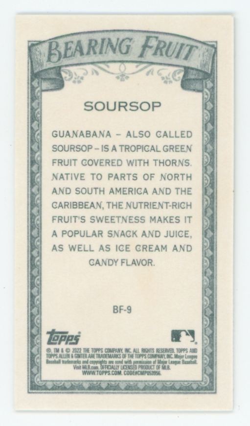 Bearing Fruit 2022 Topps Allen & Ginter Mini Bearing Fruit #BF-9