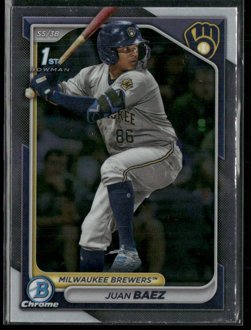Juan Baez 2024 Bowman Chrome 1st #BCP-160 Milwaukee Brewers