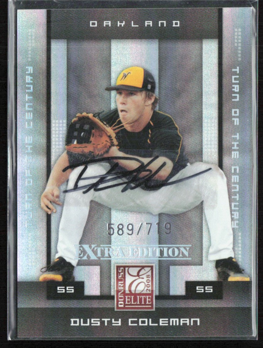 Dusty Coleman 2008 Donruss Elite Extra Edition Turn of the Century RC AUTO /719