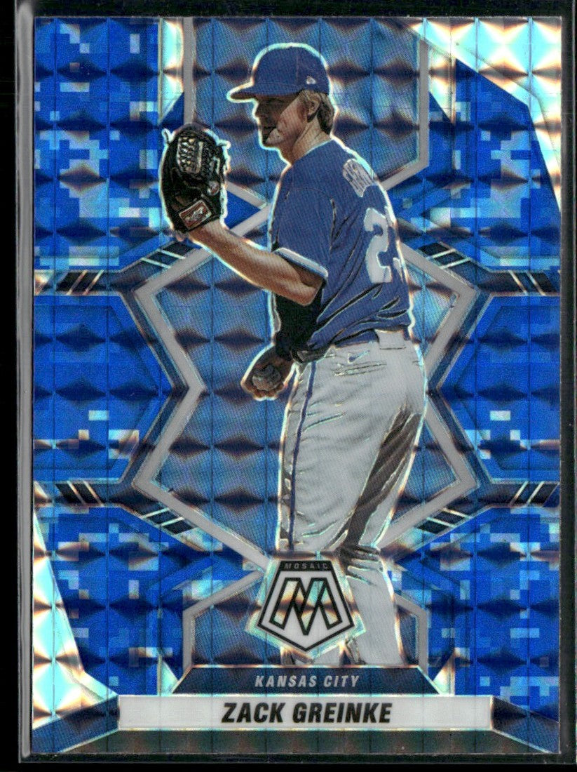 Zack Greinke 2022 Panini Mosaic Blue Camo #17 Kansas City Royals