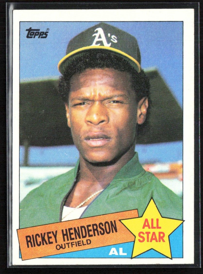 Rickey Henderson 1985 Topps All-Star #706 Oakland Athletics