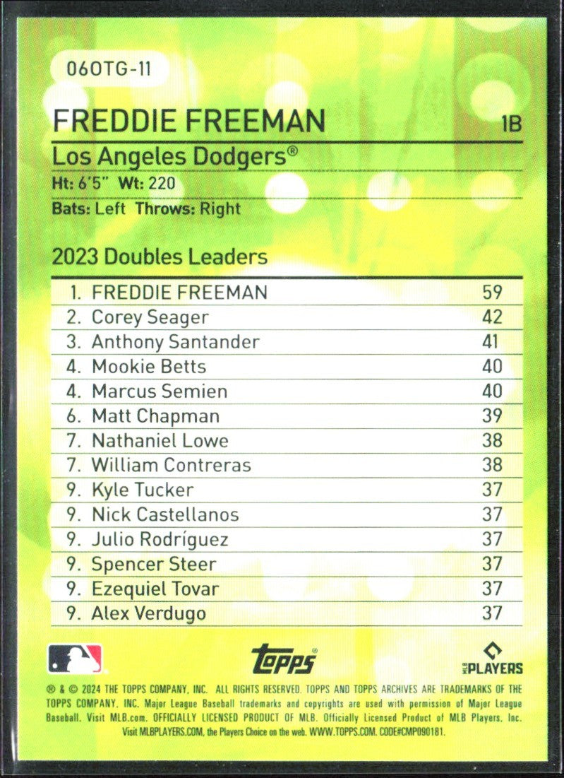 Freddie Freeman 2024 Topps Archives 2006 Own the Game #06OTG-11