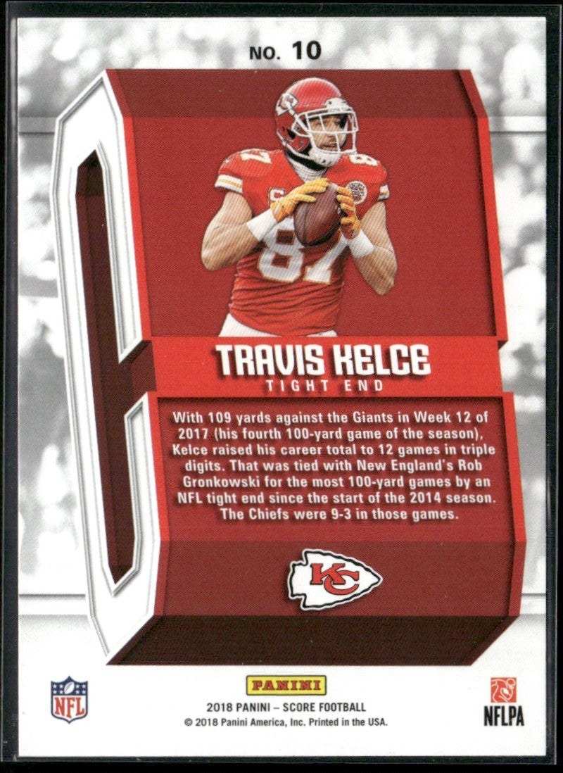 Travis Kelce 2018 Panini Score Captains #10 Kansas City Chiefs