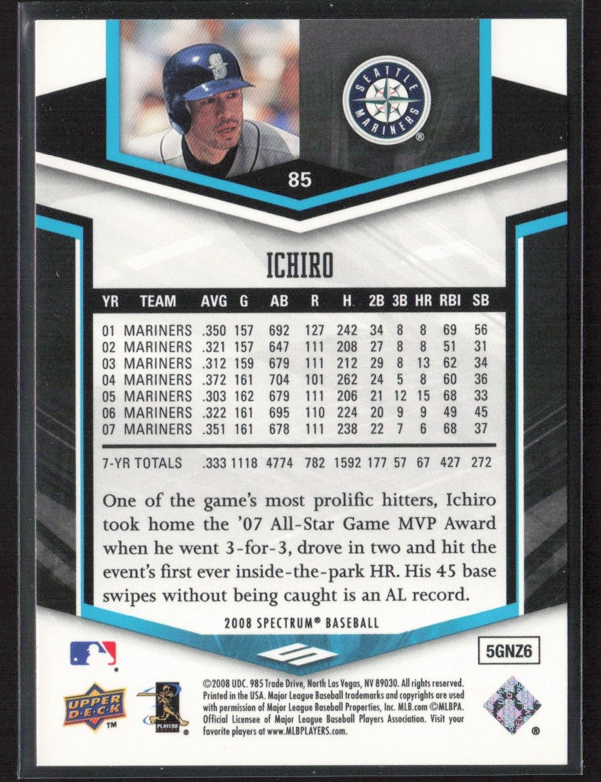 Ichiro Suzuki 2008 Upper Deck Spectrum #85 Seattle Mariners