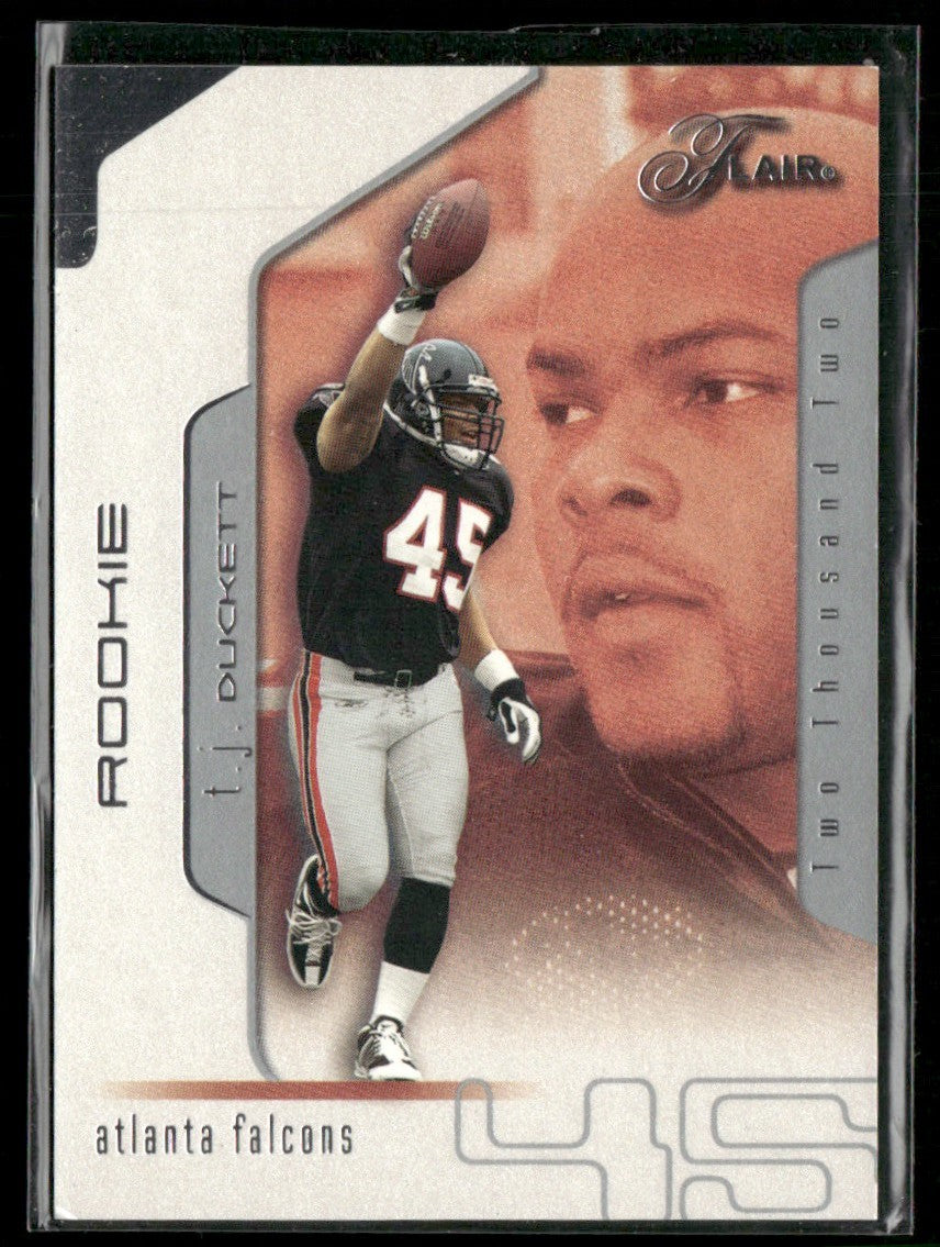 T.J. Duckett 2002 Flair RC /1250 #122 Atlanta Falcons