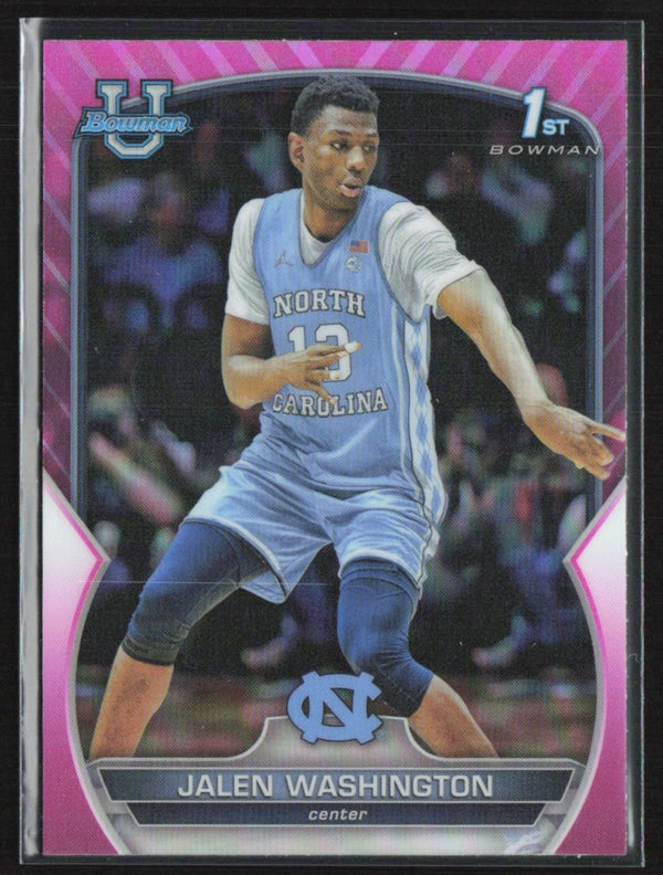 Jalen Washington 2022 Bowman U Chrome 1st Pink Refractor #78