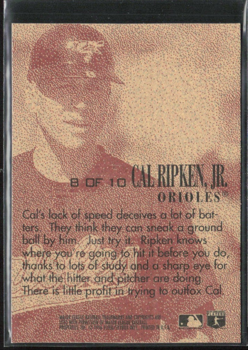 Cal Ripken Jr. 1996 Fleer E-XL 2000 D-FENSE #8 Baltimore Orioles