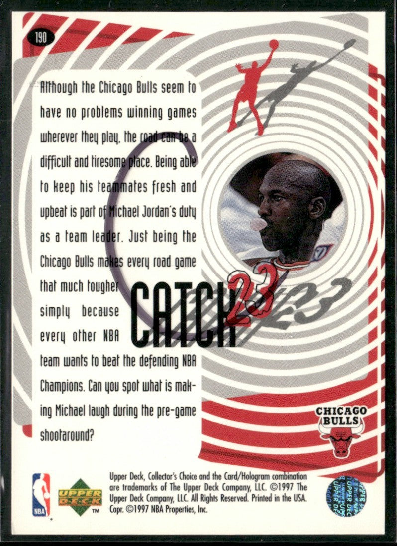 Michael Jordan 1997 Collector's Choice Catch 23 Road Show #190 Chicago Bulls