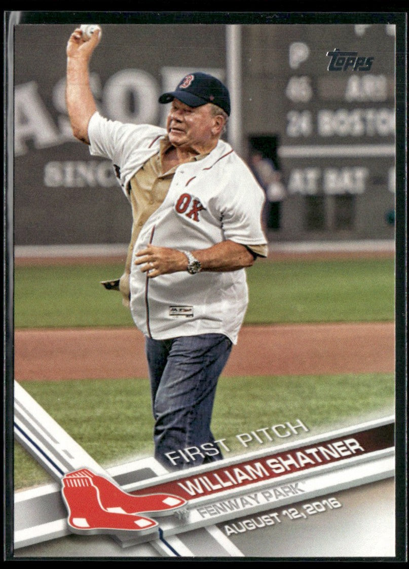 William Shatner 2017 Topps First Pitch #FP-1 Boston Red Sox