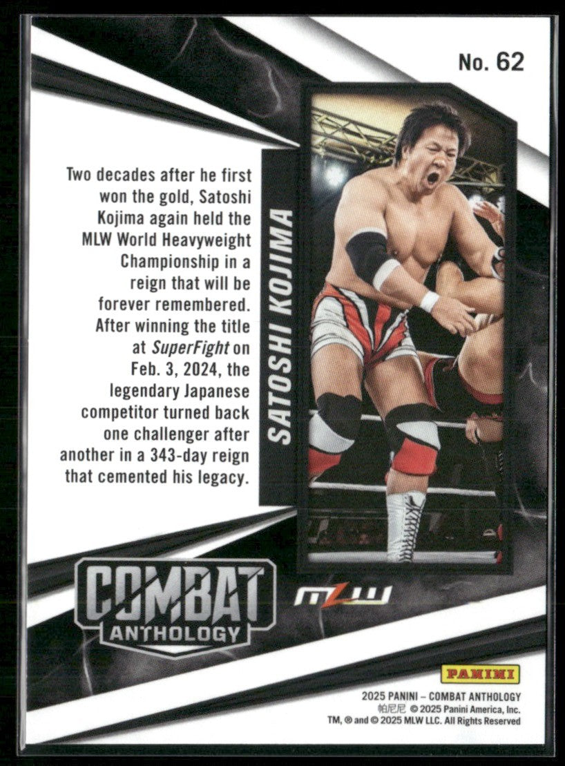 Satoshi Kojima 2025 Panini Combat Anthology Red /199 #62