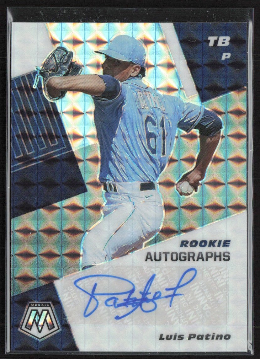 Luis Patino 2021 Panini Mosaic RC AUTO #RAM-LP Tampa Bay Rays