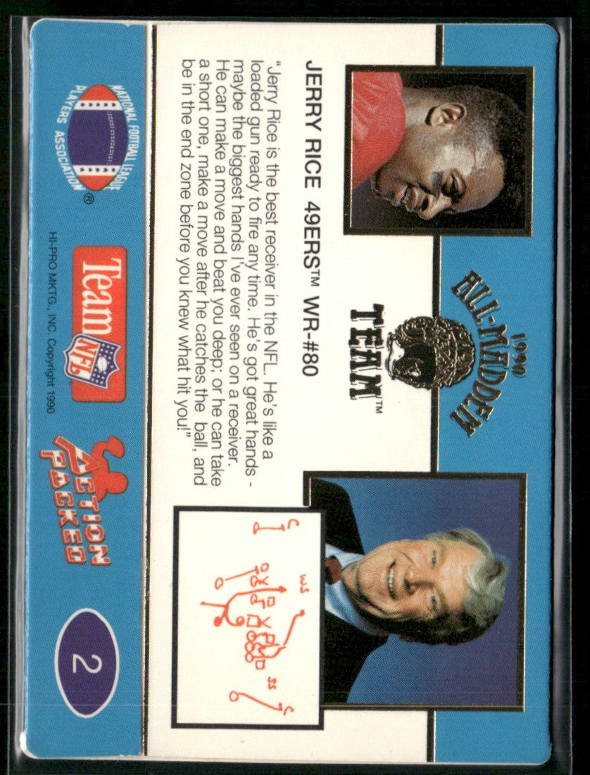 Jerry Rice 1990 Action Packed The All Madden Team #2 San Francisco 49ers