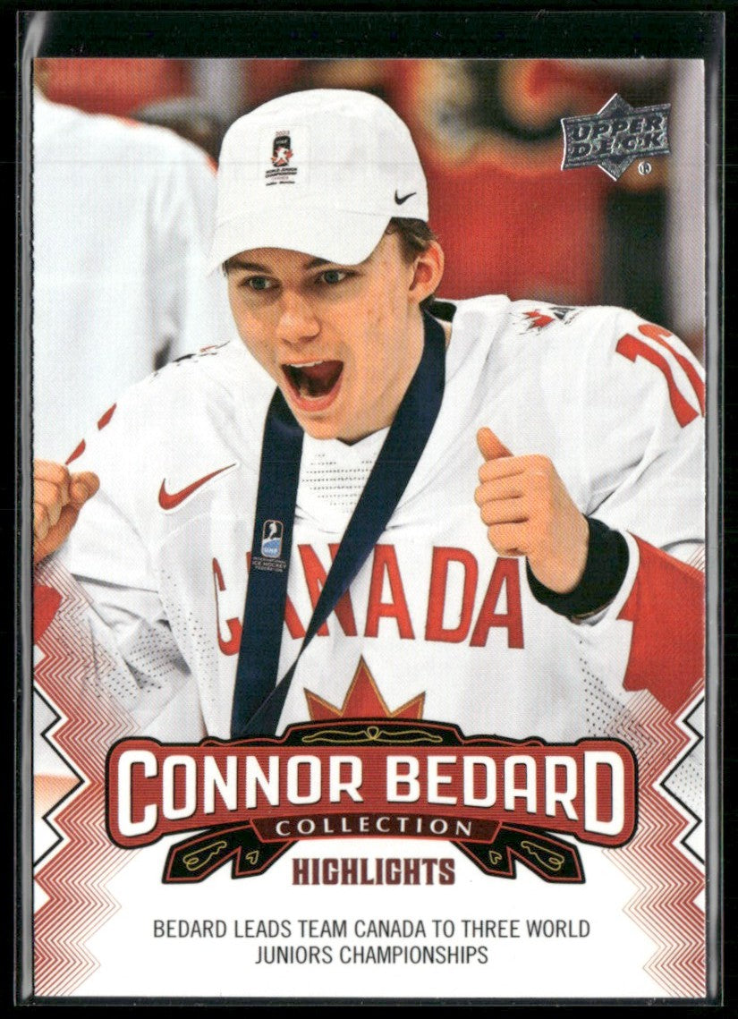 Connor Bedard 2023 Upper Deck Collection Highlights #5 Chicago Blackhawks