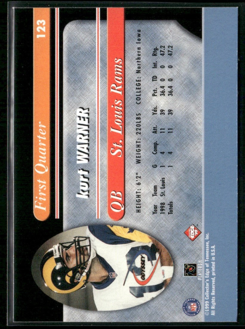 Kurt Warner 1999 Collector's Edge Odyssey #123 St. Louis Rams