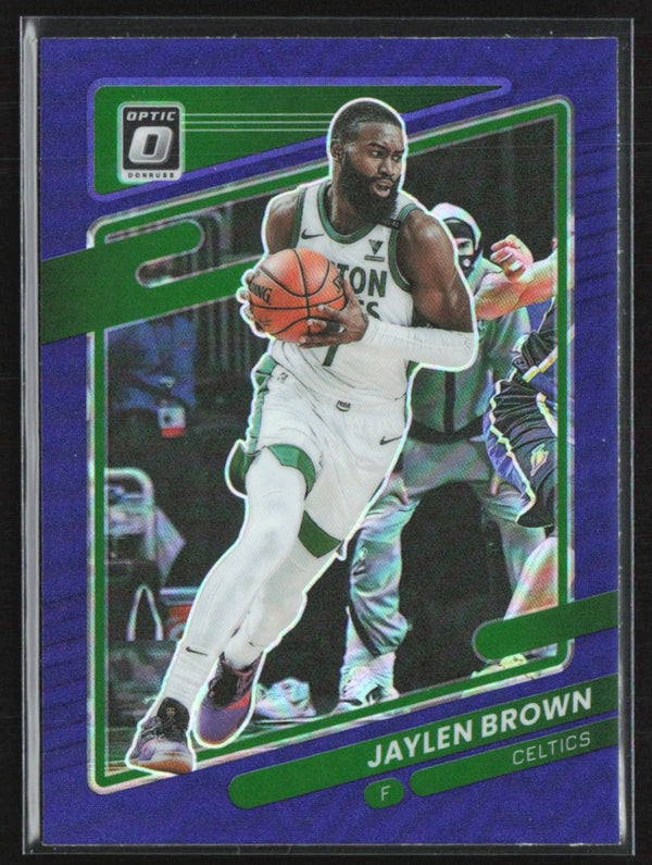 Jaylen Brown 2021 Donruss Optic Purple #19 Boston Celtics
