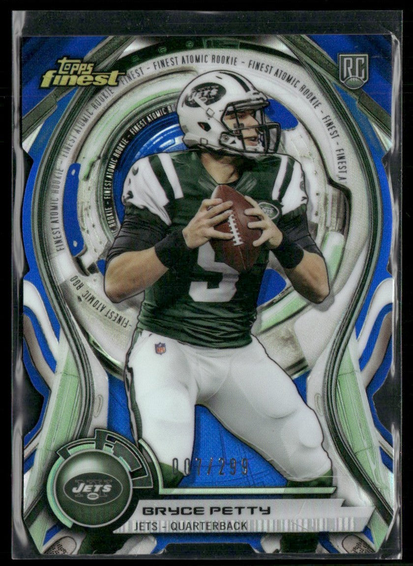Bryce Petty 2015 Topps Finest Atomic Refractor Die Cuts Blue RC /299 #ARDC-BPE