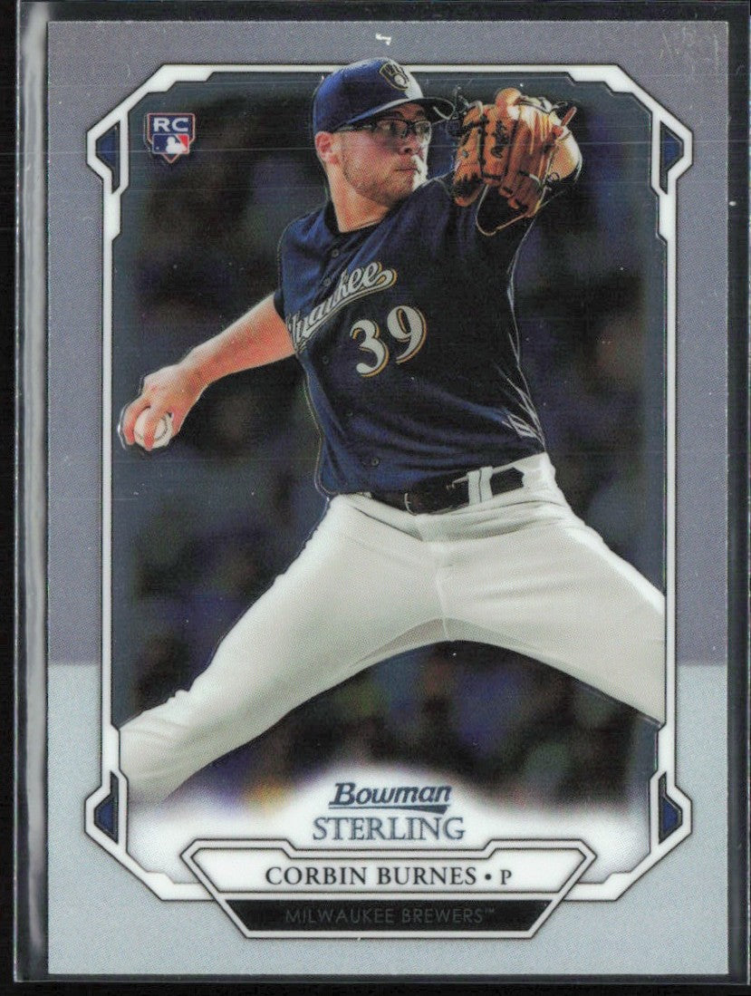 Corbin Burnes 2019 Bowman Sterling RC #BSR-84 Milwaukee Brewers