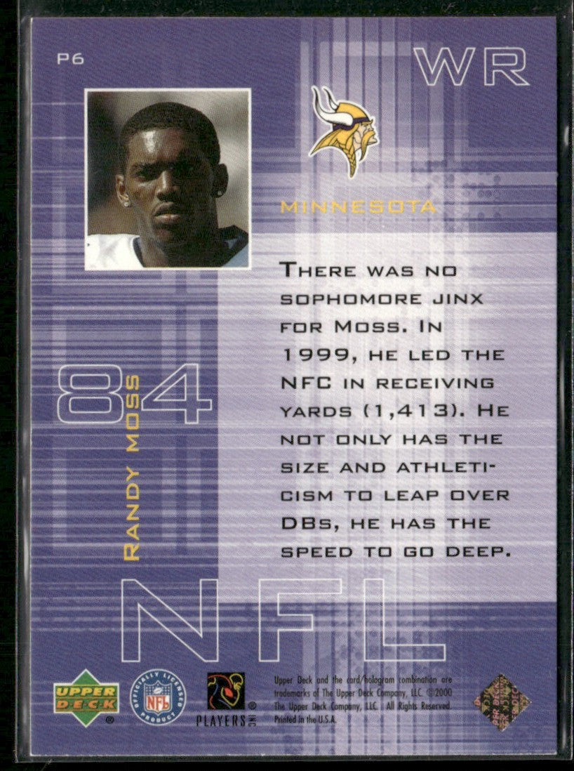 Randy Moss 2000 Upper Deck Pros & Prospects ProMotion #P6 Minnesota Vikings