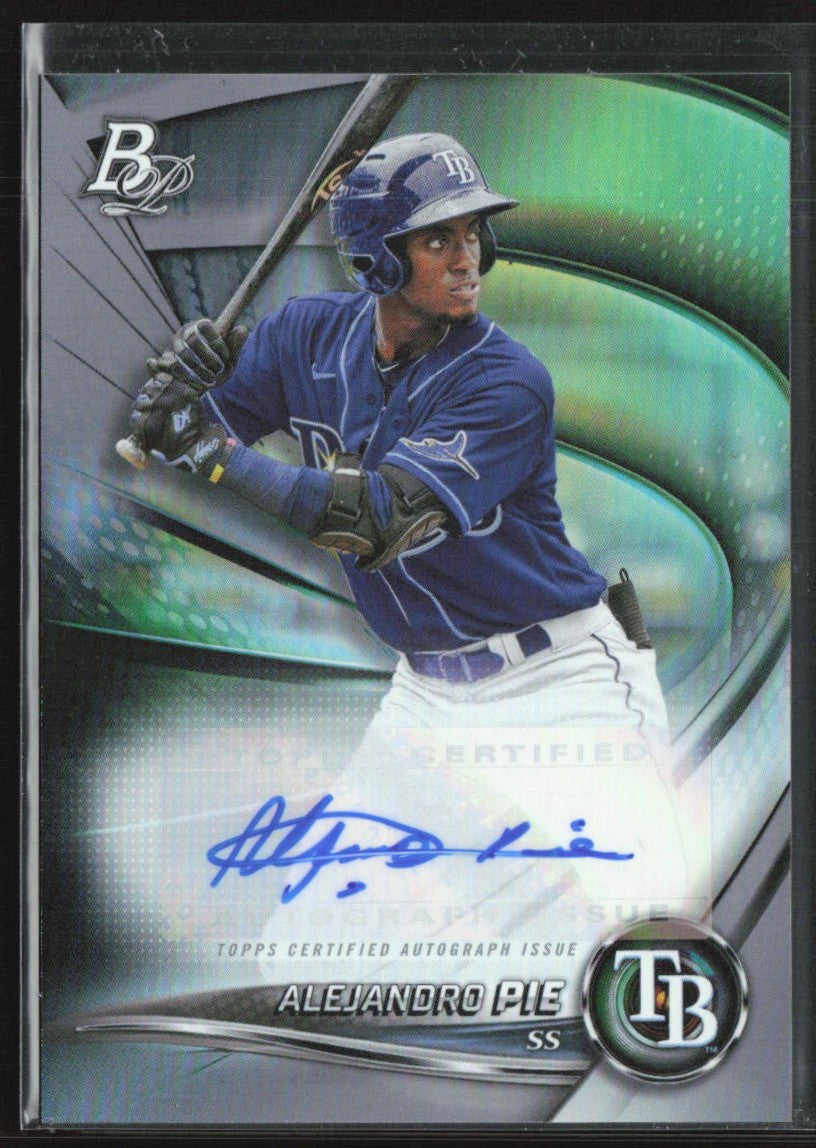 Alejandro Pie 2022 Bowman Platinum Top Prospects AUTO #TOP-79 Tampa Bay Rays