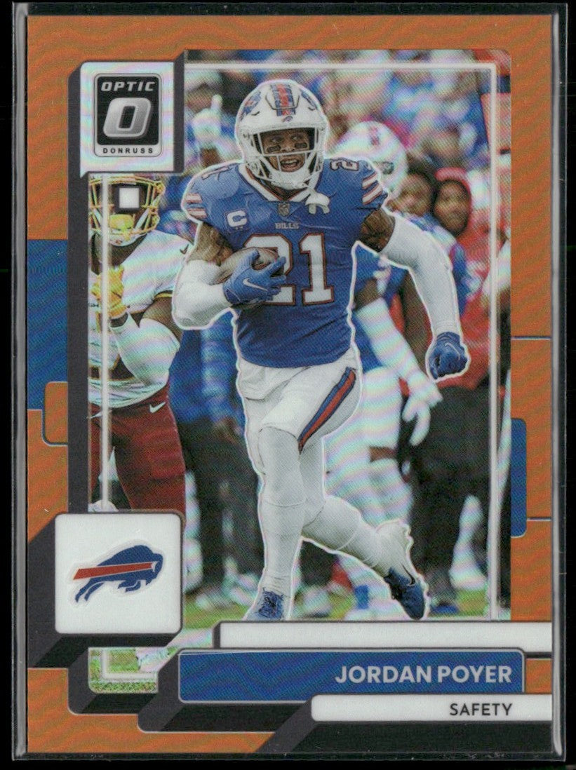 Jordan Poyer 2022 Donruss Optic Orange Prizm /199 #25 Buffalo Bills