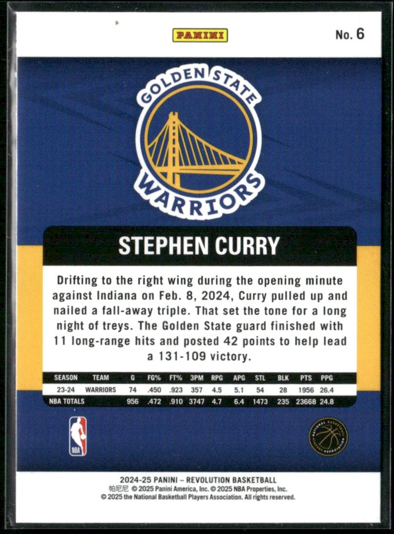 Stephen Curry 2024 Panini Revolution #6 Golden State Warriors