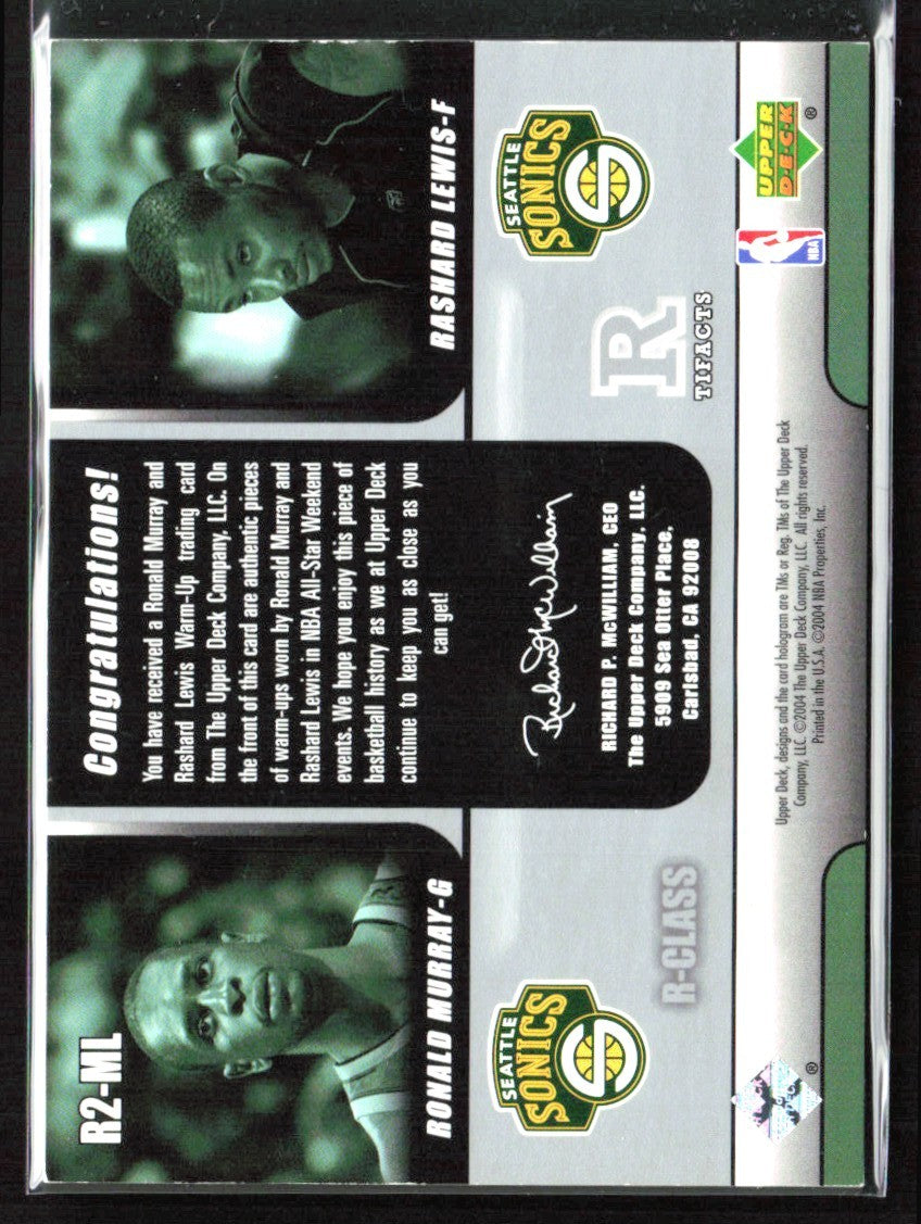 Rashard Lewis Ronald Murray 2004 Upper Deck R-Class R-Tifacts Dual Jersey #R2-ML