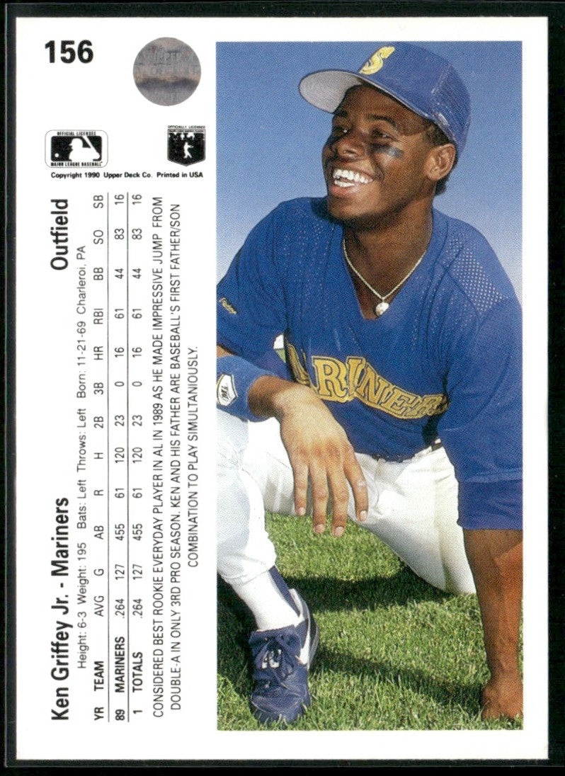 Ken Griffey Jr. 1990 Upper Deck #156 Seattle Mariners