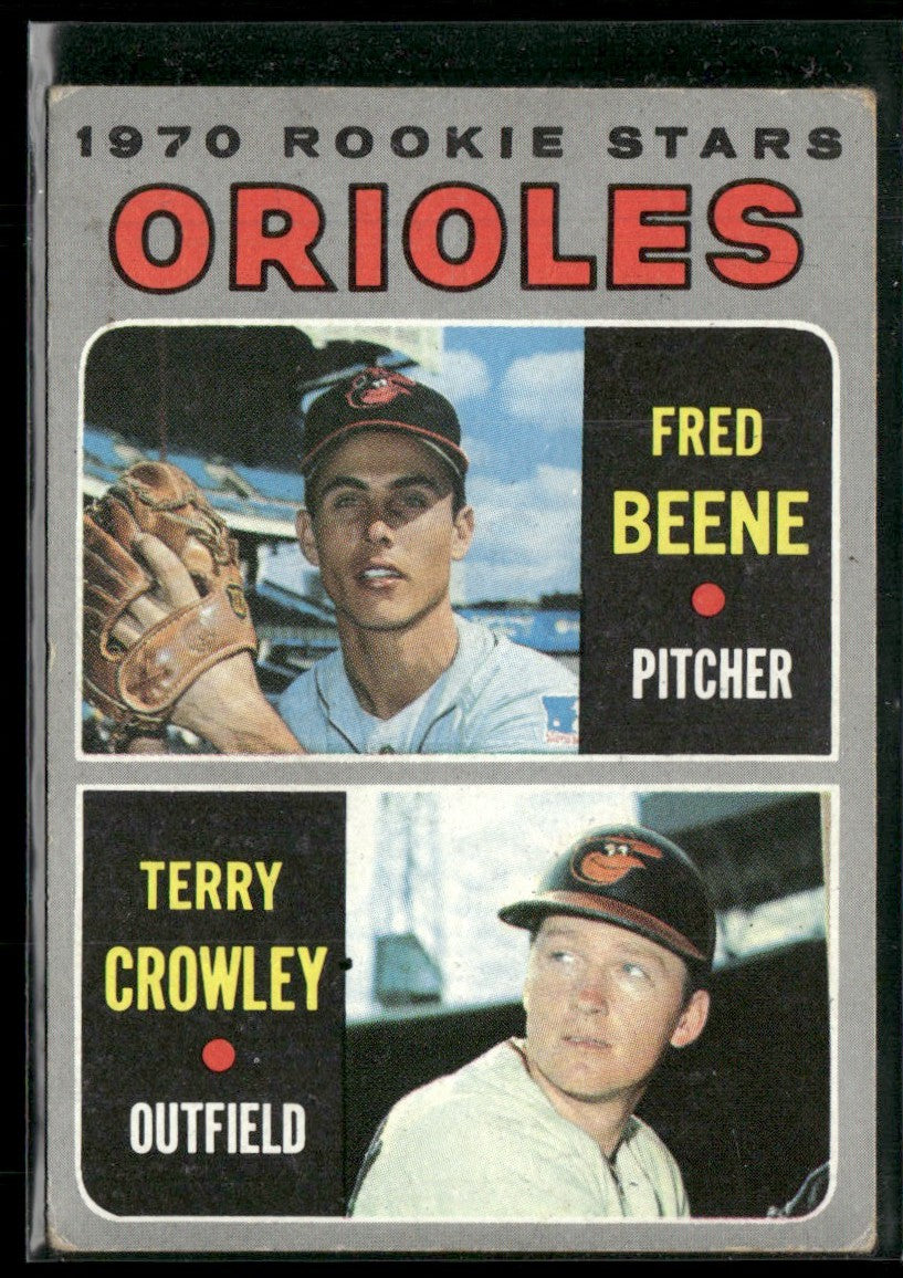 Orioles 1970 Rookie Stars - Fred Beene/Terry Crowley 1970 Topps RC #121